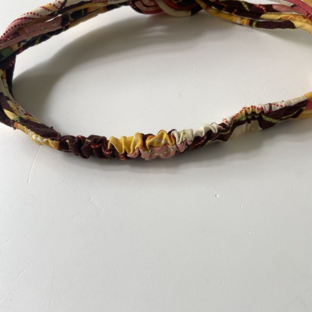 Vera Bradley Knotted Headband “Buttercup” Paisley Fabric Elastic Hair Band - Picture 3 of 3
